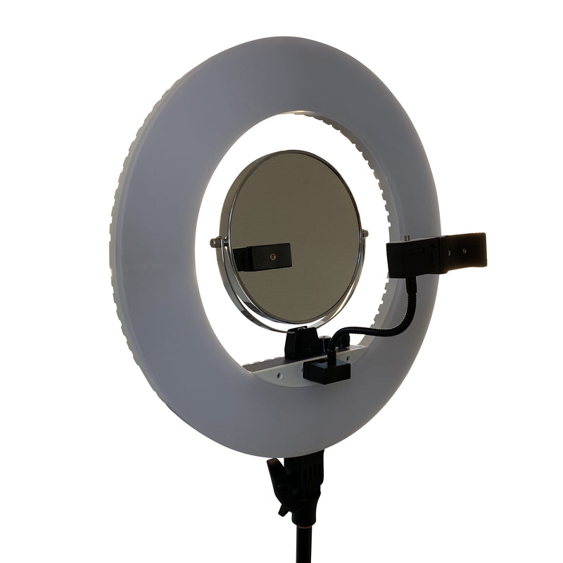 SalonPro LED Adjustable Ring Light for Salon Photography w/ Phone Mount & Mirror Light SalonPro Equipment 