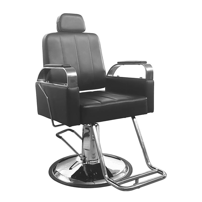 Ikonna All Purpose Chair H-2093BKR | Versatile Barber/Salon Chair in Sleek Black, With Coin Base and Adjustable Positions