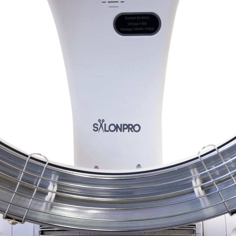 SalonPro Orbiting Halo Professional Infrared Hair Color Processor & Multi-Function Dryer Accelerator w/ Rolling Base - White(Open Box)