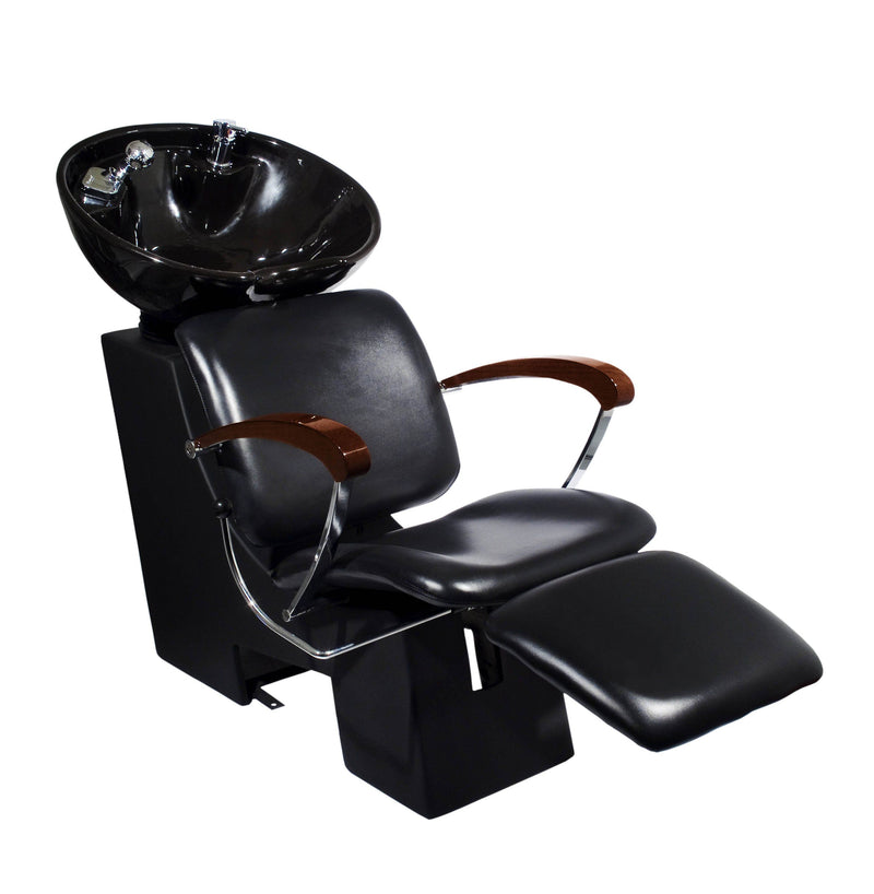 Ikonna Professional Shampoo Unit w/ Black Chair & Bowl Shampoo Unit YCC