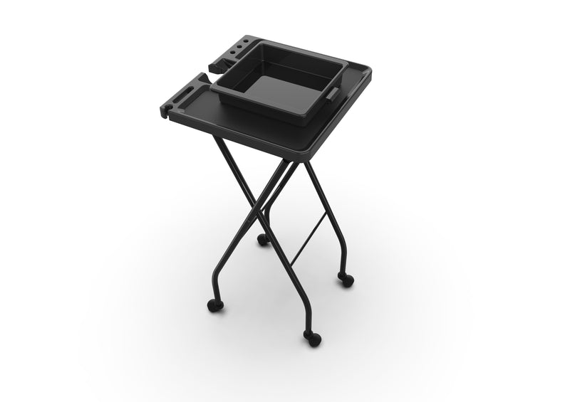SalonPro Color Specialist Tray | Folding Tray with Tool Holder and Drawer in Black
